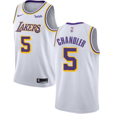 Nike Los Angeles Lakers #5 Tyson Chandler White NBA Swingman Association Edition Jersey Men's